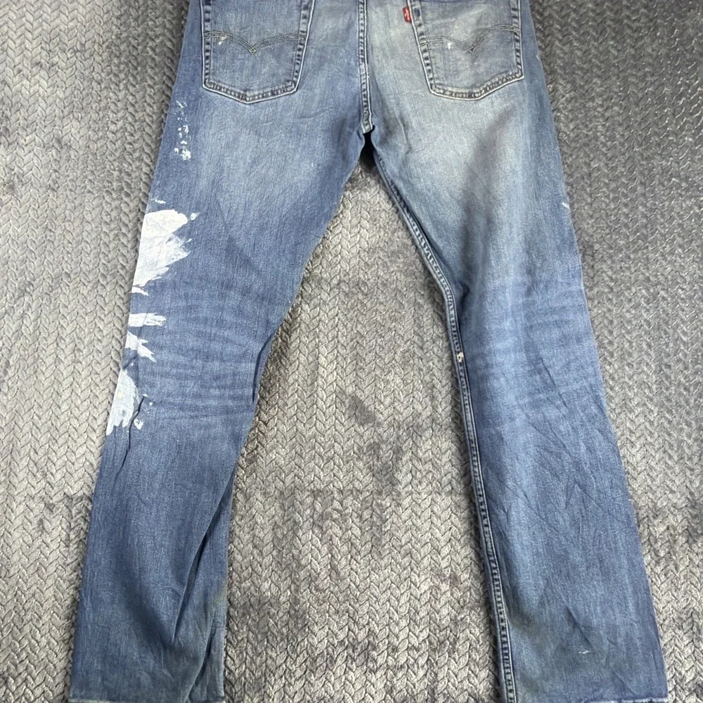 Levi's 513 Jeans Mens 34x32 Slim Straight Med Wash Denim Casual Stretch‎ Blue